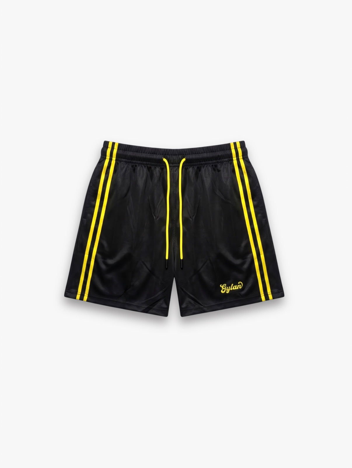 Dual Stripe Shorts – Black / Yellow