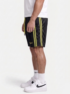 Dual Stripe Shorts – Black / Yellow